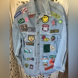 Nikki Lund Thora patch denim jacket